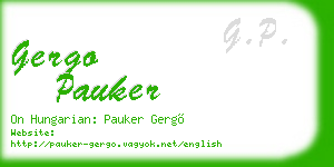 gergo pauker business card